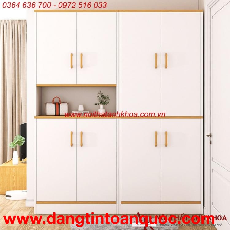 Tủ Giày Cao Kịch Trần Gỗ MDF Thiết Kế Hiện Đại