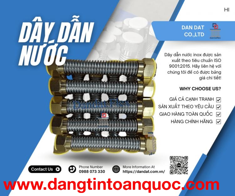 Dây Dẫn Nước Bình Nóng Lạnh| Dây dẫn nước inox 304, Dây cấp bình nóng lạnh chịu nhiệt chịu áp