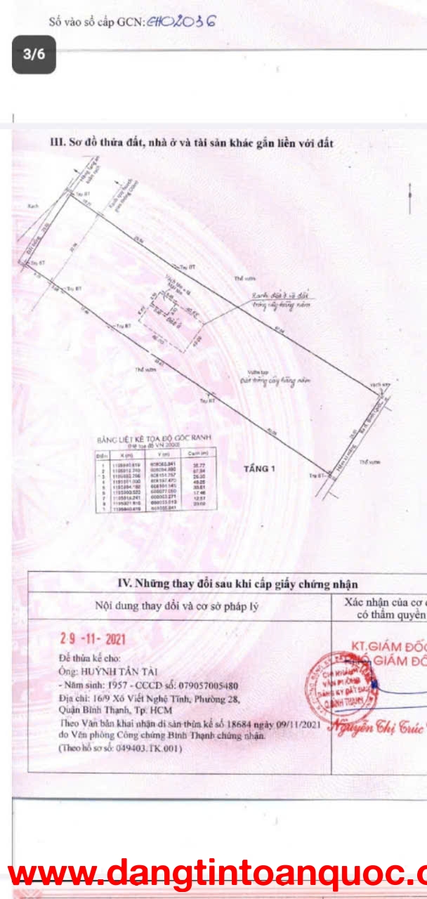 Bán lô đất 2800m2  làm biệt thự nhà vườn tại khu bán đảo thanh đa bình quới. Bình thạnh . giá chỉ 9t