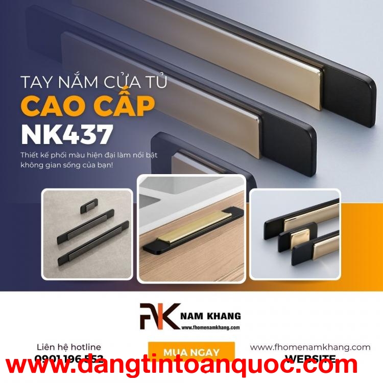 Tay nắm tủ cao cấp thiết kế phối màu hiện đại NK437 |