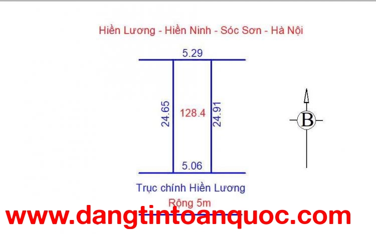 Bán đất tại Hiền Lương-Xã Hiền Ninh, Sóc Sơn, Hà Nội, giá cực chất 16 triệu , 128m2