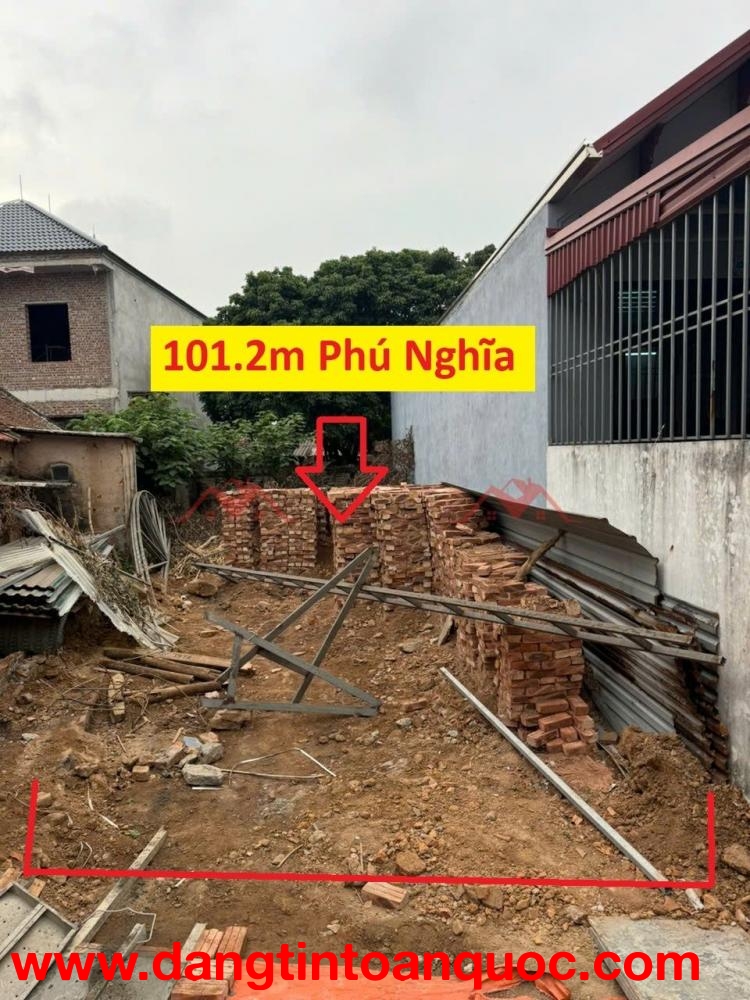 SIÊU PHẨM GIÁ 1,5 TỶ ĐẤT TẠI PHÚ NGHĨA-CHƯƠNG MỸ D/T:101,2M