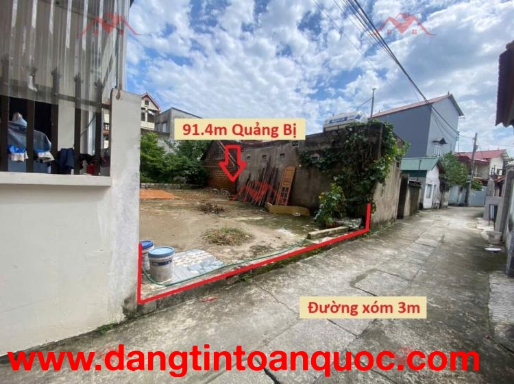 SIÊU PHẨM GIÁ 3,1 TỶ ĐẤT TẠI QUẢNG BỊ-CHƯƠNG MỸ D/T:91,5M