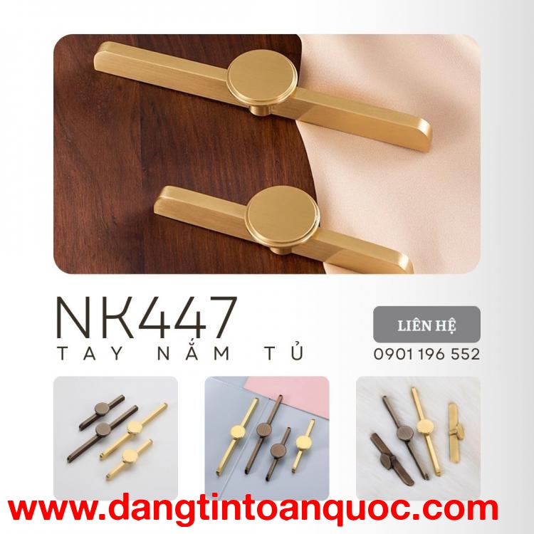 Tay nắm tủ dạng thanh phối núm tròn cao cấp NK447 | Zalo 0901 196 552