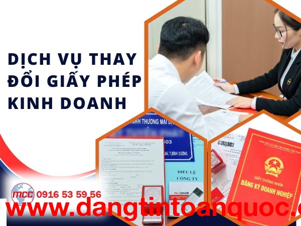 Dịch vụ thay đổi giấy phép kinh doanh Đồng Nai