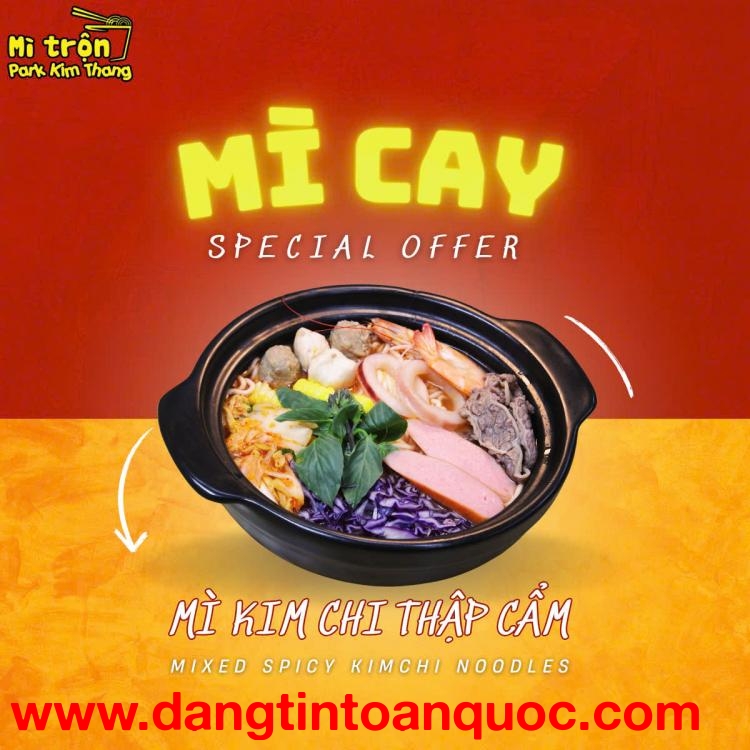 Nhượng quyền Mì Cay - Mì trộn - Trà Sữa thương hiệu Park Kim Thang 0938909092