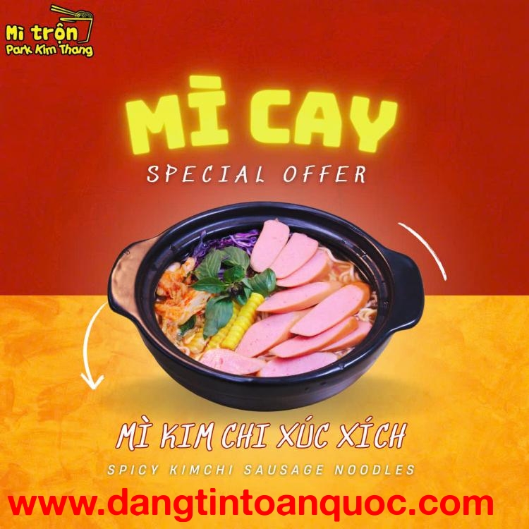 Nhượng quyền kinh donah  Mì Cay - Mì trộn - Trà Sữa thương hiệu Park Kim Thang 0938909092