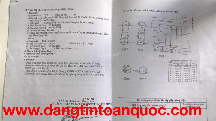 Bán nhà 3 lầu và kho sản xuất đường Phan Anh 321m2 giá 22,5 tỷ đã tách ra 5 sổ