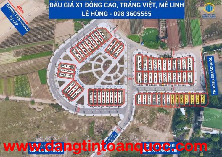 ĐẤU GIÁ HÓT NHẤT huyện Mê Linh hiện tại. Vị trí Xã gần nội thành nhất Mê Linh