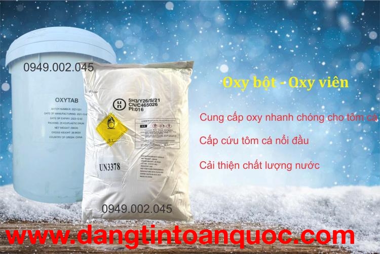 Sodium Percarbonate - Oxy bột, Oxy viên cho thủy sản