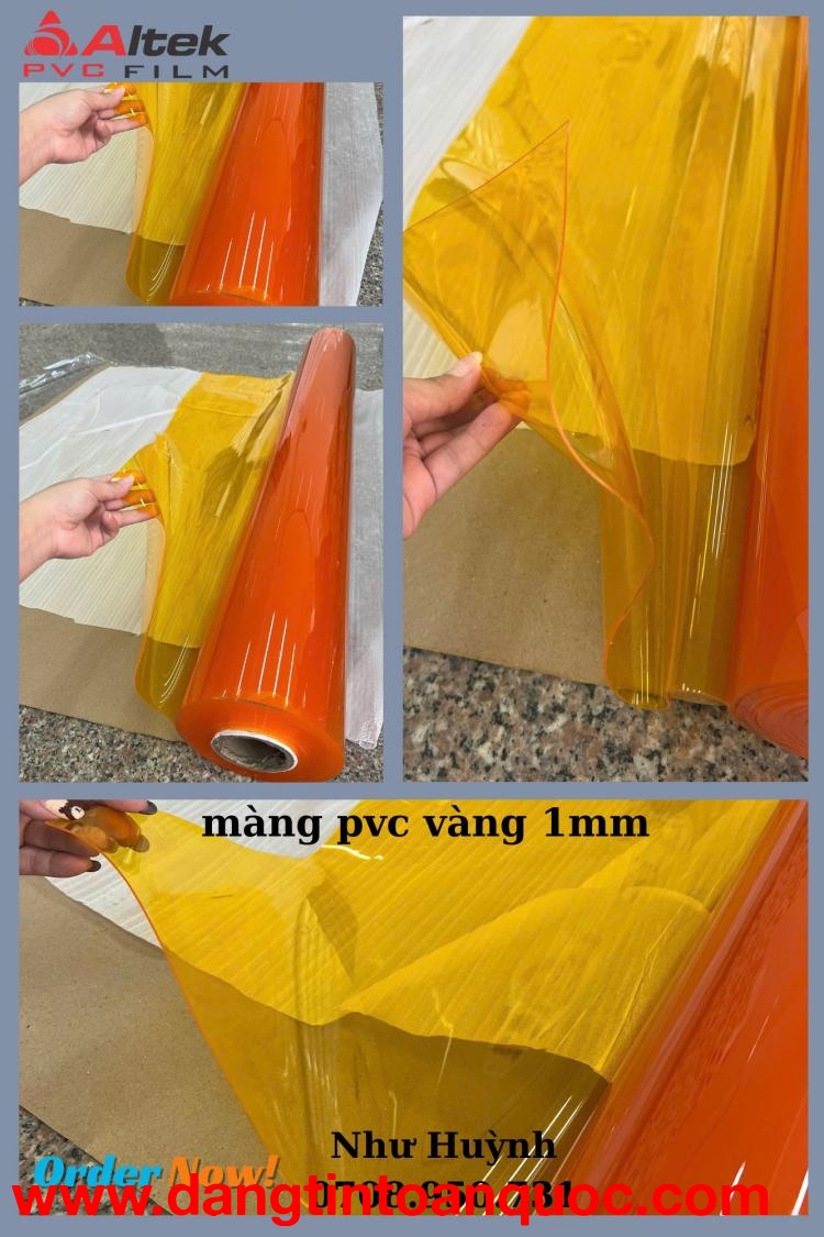 màng ngăn lạnh pvc màu vàng - altek pvc