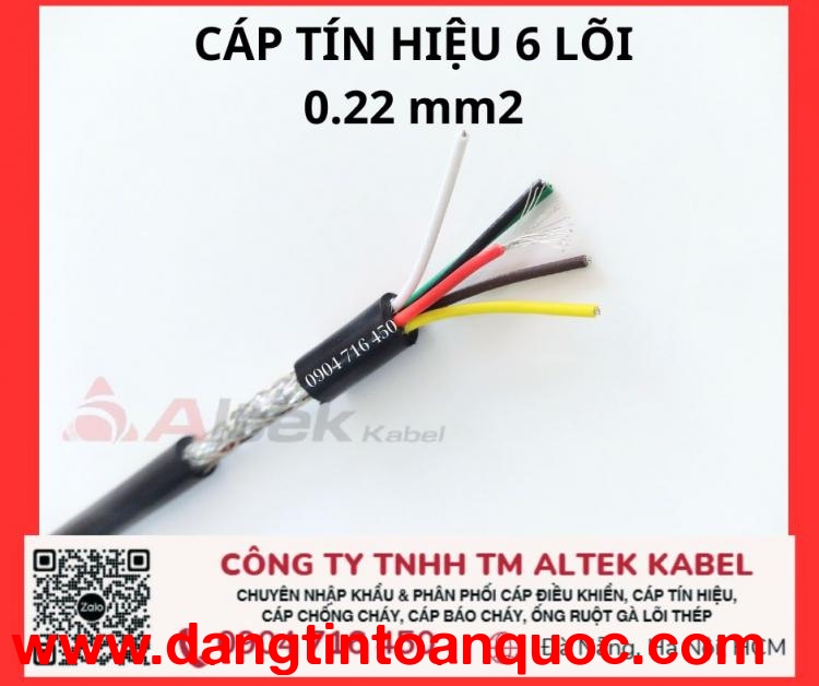 Cáp truyền tín hiệu âm thanh 6x0.22 6 sợi Altek Kabel