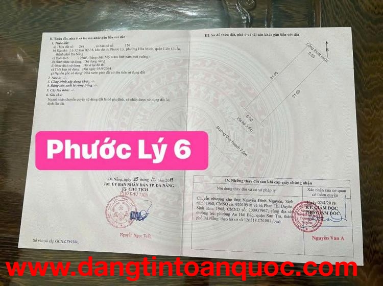 ????????Bán đất đường Phước Lý 6 - view công viên thoáng mát