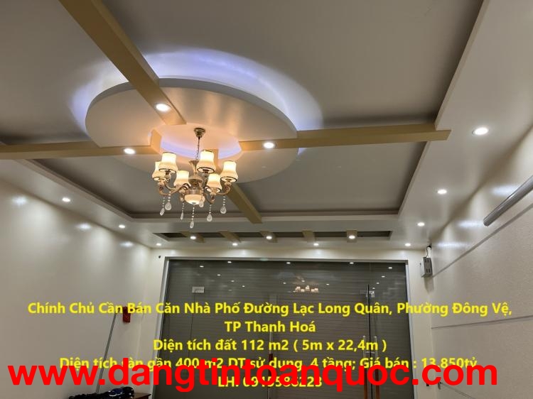 Chính Chủ Cần Bán Căn Nhà Phố Đường Lạc Long Quân, Đông Vệ, TP Thanh Hoá.