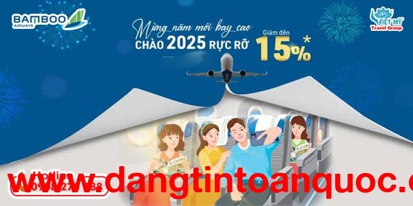 Bamboo Airways ưu đãi vé máy bay chào 2025 rực rỡ