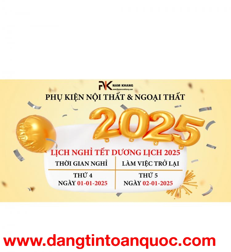 Thông Báo Nghỉ Tết Dương Lịch 2025