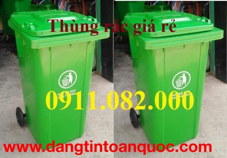  Hạ giá cuối năm thùng rác giá rẻ- thùng rác 120l, 240l, 660l giá sỉ toàn quốc- lh 0911082000