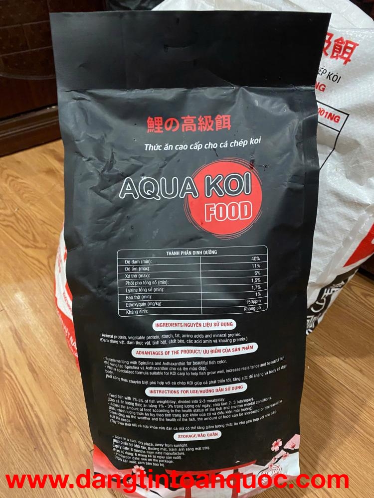 Cám Aqua Koi – Tinh hoa dinh dưỡng, sắc màu rực rỡ, tôn vinh đẳng cấp hồ cá Koi!