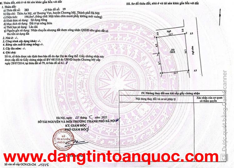 Bán đất tại Chương Mỹ giá chỉ 1.x nhỏ triệu/m2.
-Diện tích 190m2
-Lô góc mặt tiền hơn 16m
-Cách cao 