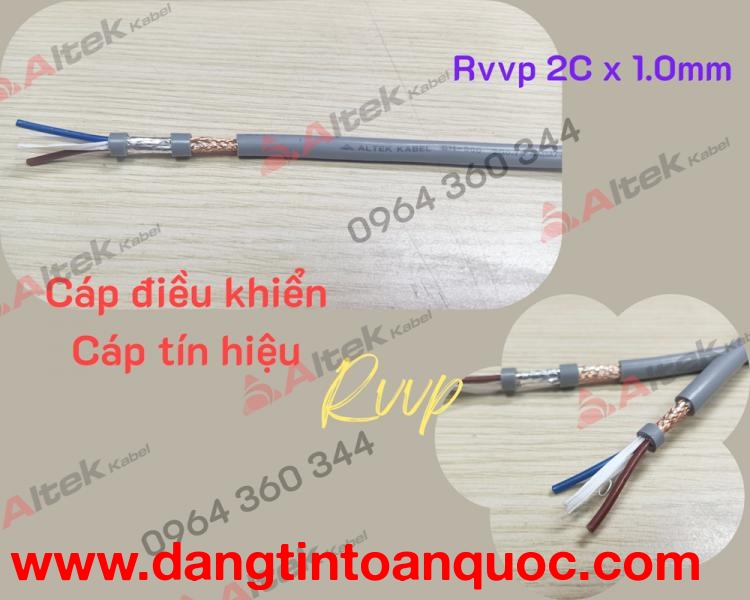 Cáp điều khiển PVC 2 lõi chống nhiễu/không chống nhiễu 