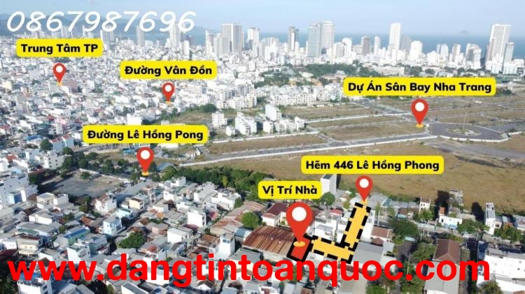 Bán hoặc Cho Thuê Nhà 3 Tầng Hẻm Lê Hồng Phong, Nha Trang - 6 Phòng Ngủ, Giá 28 Triệu/m²