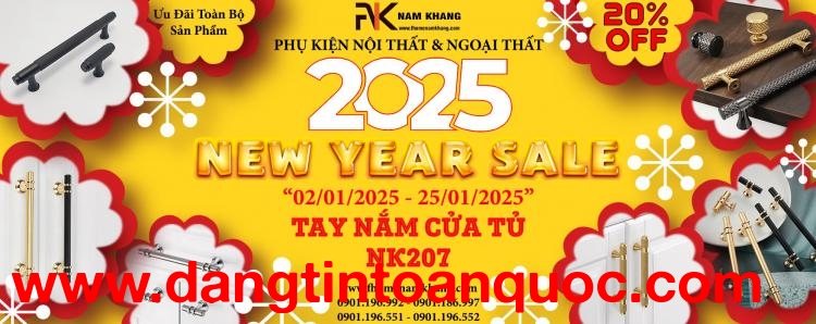 Tay nắm tủ cao cấp NK207 | Ưu đãi 20% cho mọi đơn hàng