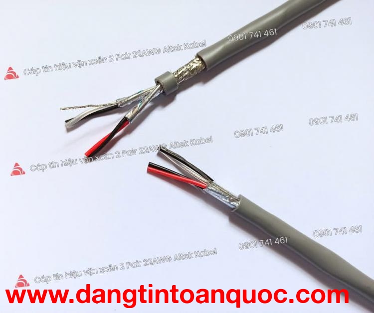 Cáp tín hiệu vặn xoắn chống nhiễu 22AWG 1 Pair, 2 Pair, 3 Pair, 4 Pair