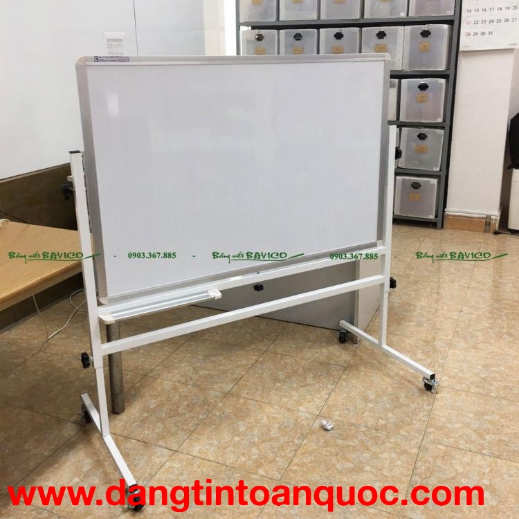 Bảng di động 2 mặt bảng trắng cao cấp Ấn Độ 60x80 cm