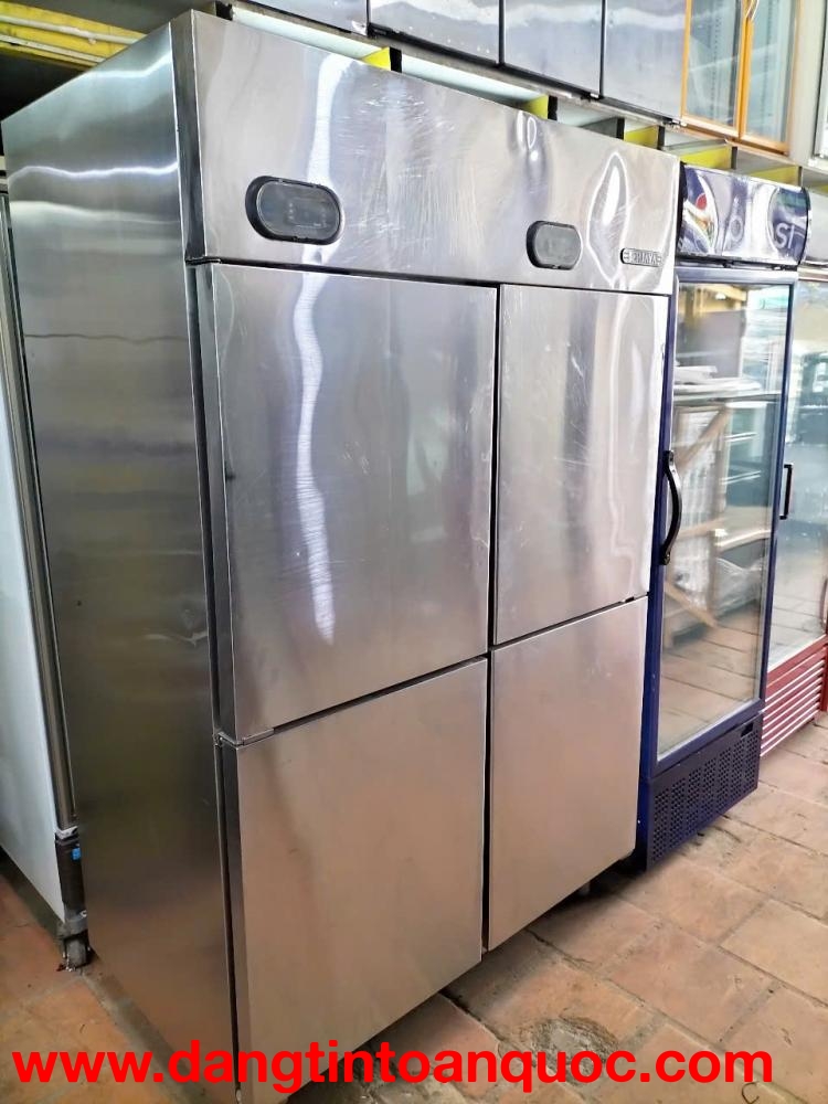 tủ đông,mát inox 4 cánh berjaya 1200L nhập khẩu malaysia mới 91%