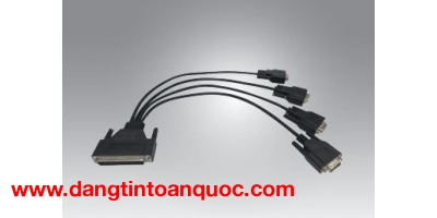 OPT4A-AE: 30cm Male DB-37 to 4x Male DB9 Cable