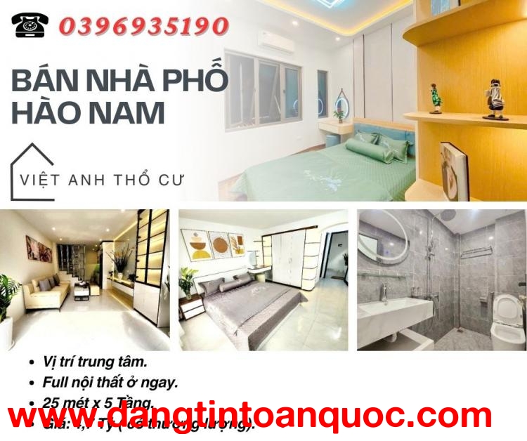 Bán nhà Hào Nam Đống Đa, Nhà Đẹp, Giá Đẹp, 25mx5T, Giá: 4.7 Tỷ, Lh: 0396935190.