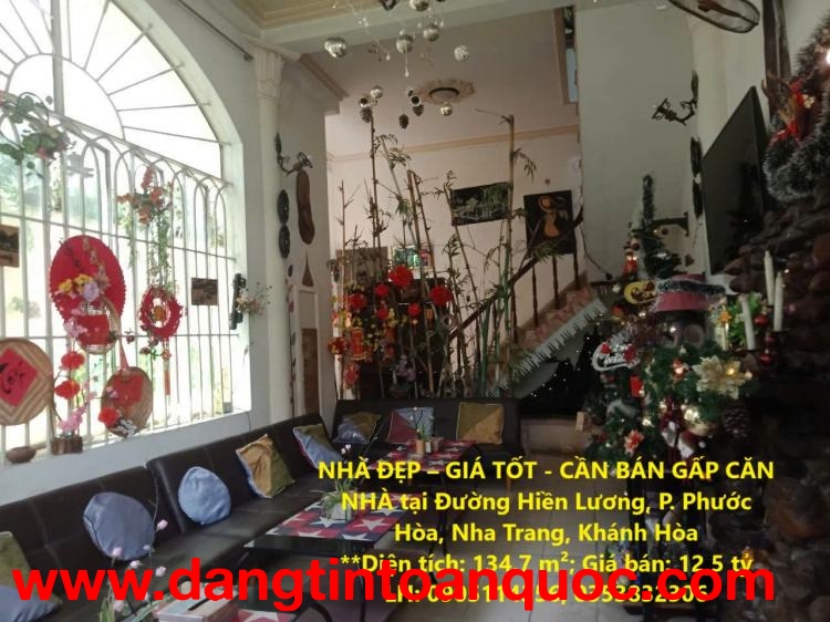 NHÀ ĐẸP – GIÁ TỐT - CẦN BÁN GẤP CĂN NHÀ tại Đường Hiền Lương, P. Phước Hòa, Nha Trang, Khánh Hòa