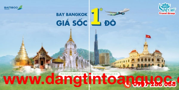 Bamboo ưu đãi vé máy bay đi Bangkok chỉ từ 25K