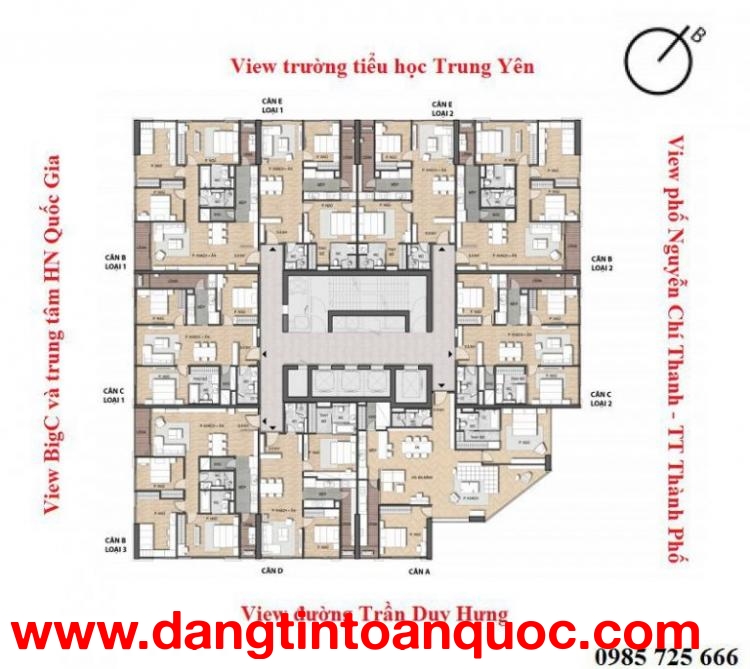 CĂN GÓC DIỆN TÍCH 86M2 CHUNG CƯ 216 TRẦN DUY HƯNG - THE SUMMIT