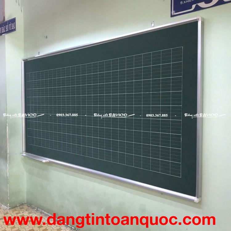 Bảng từ xanh chống lóa Hàn Quốc in ô ly 40X60 CM