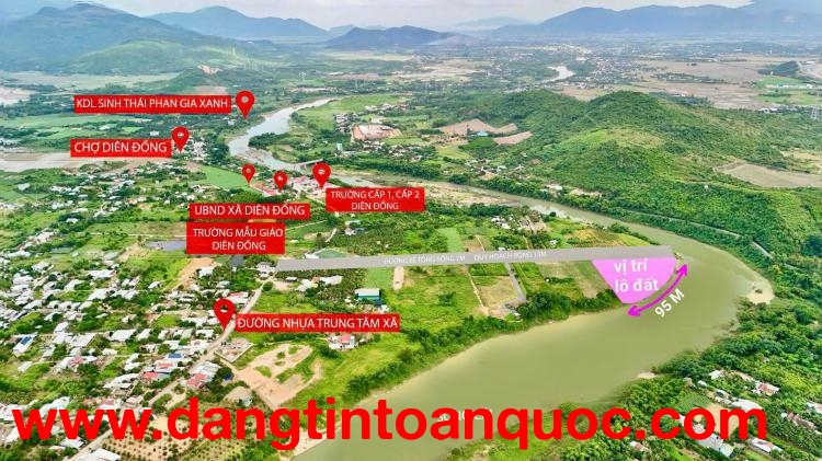 Bank định giá 5.1 tỷ bán lỗ 3.8 tỷ. 2653m2 qh full thổ cư 2025. Mặt sông 95m.