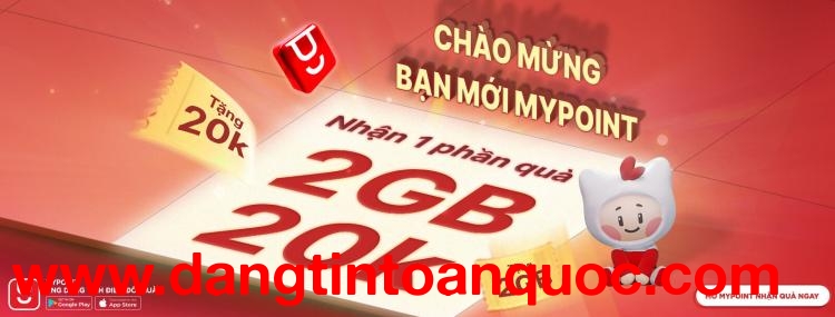 Nhận ngay 2GB hoặc 20k khi đăng ký ứng dụng MyPoint