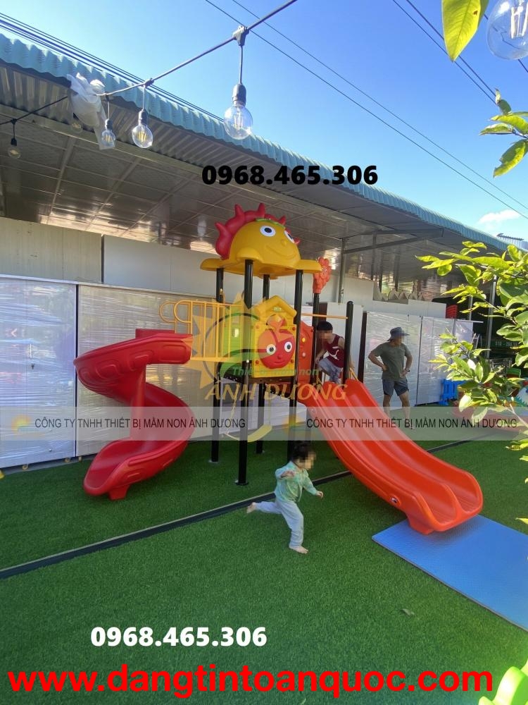 Cầu trượt trẻ em liên hoàn nhập khẩu, cầu trượt sắt trẻ em