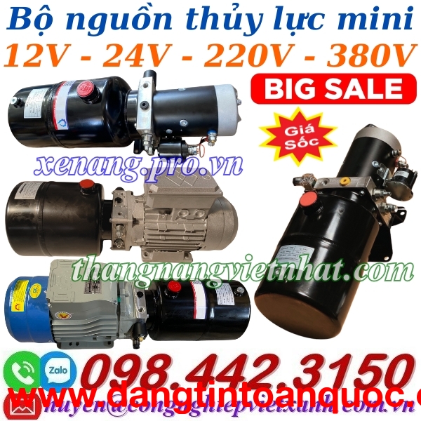 Bộ nguồn thủy lực mini 12V - 24V - 220V - 380V