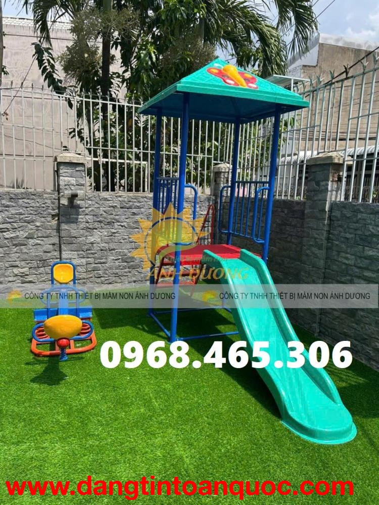 Nhà chòi cầu trượt trẻ em ngoài trời