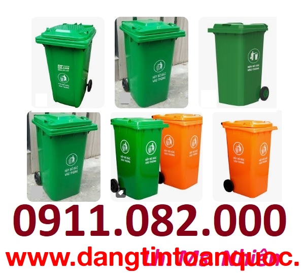 Thùng đựng rác giảm thiểu ô nhiễm môi trường- thùng rác 120l 240l giá rẻ- lh 0911082000