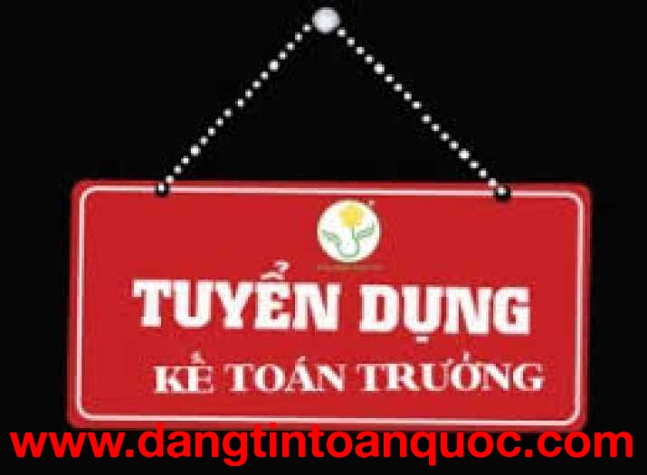TUYỂN DỤNG KẾ TOÁN TRƯỞNG
