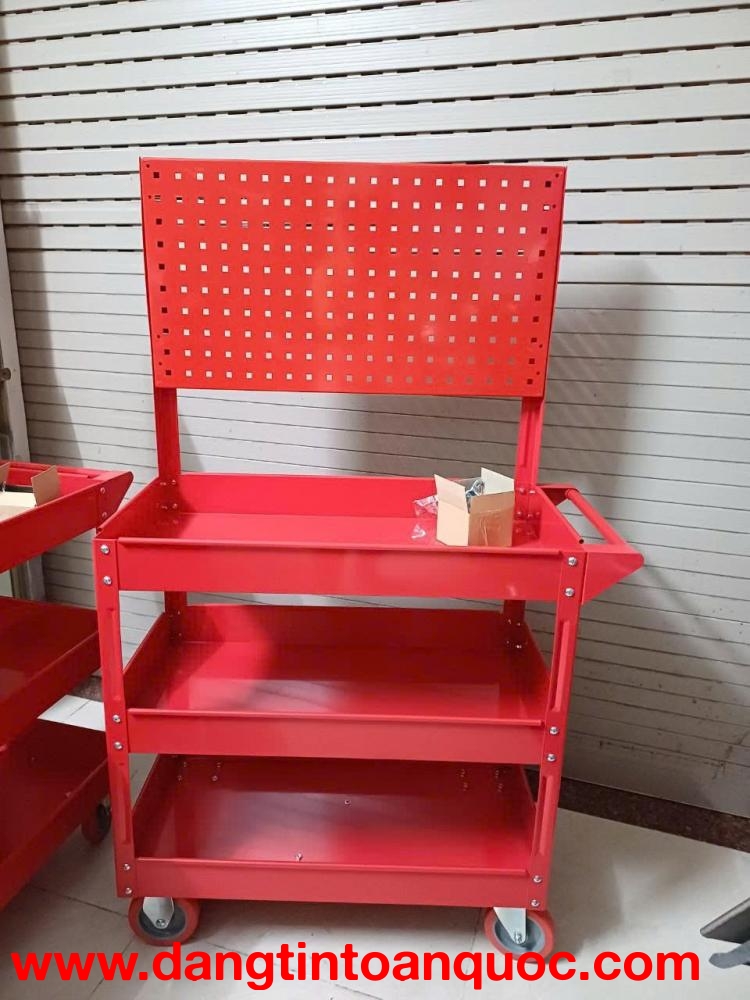 Xe đẩy 3 khay, kệ treo dụng cụ