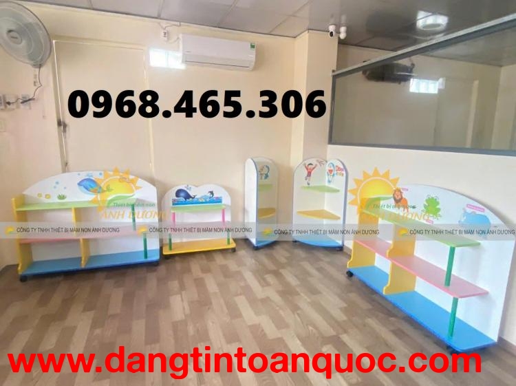 Kệ góc mầm non, kệ cá nhân mầm non, kệ nhà trẻ