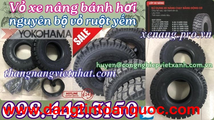 Vỏ xe nâng lốp hơi YOKOHAMA