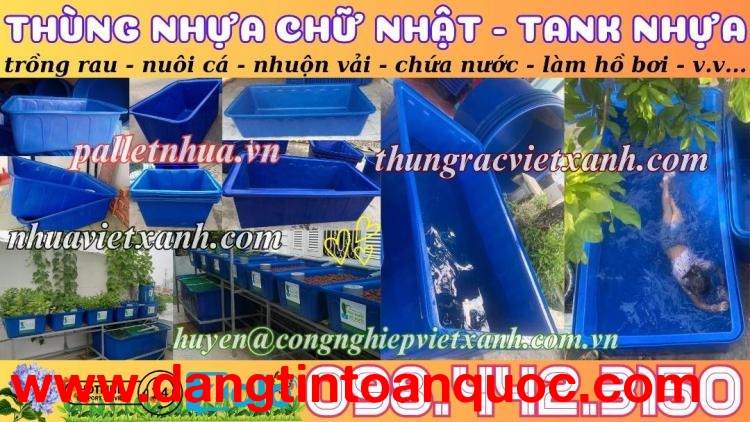 Tank nhựa chữ nhật dung tích lớn