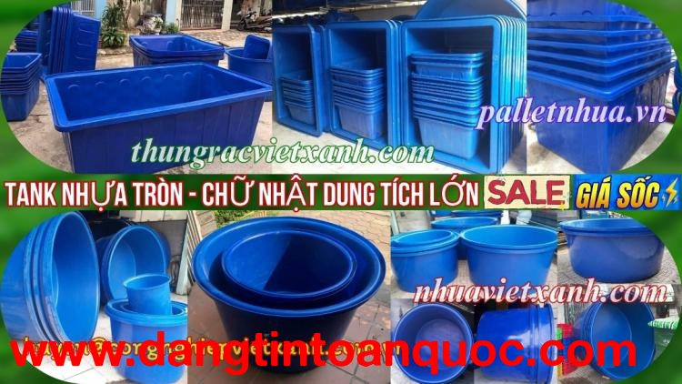 Thùng nhựa dung tích lớn từ 100 lít đến 4000 lít