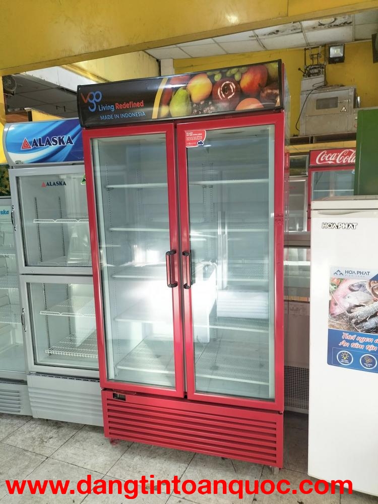 tủ mát 2 cánh hiệu coca cola 1000 lít - sản xuất thái lan mới 91%