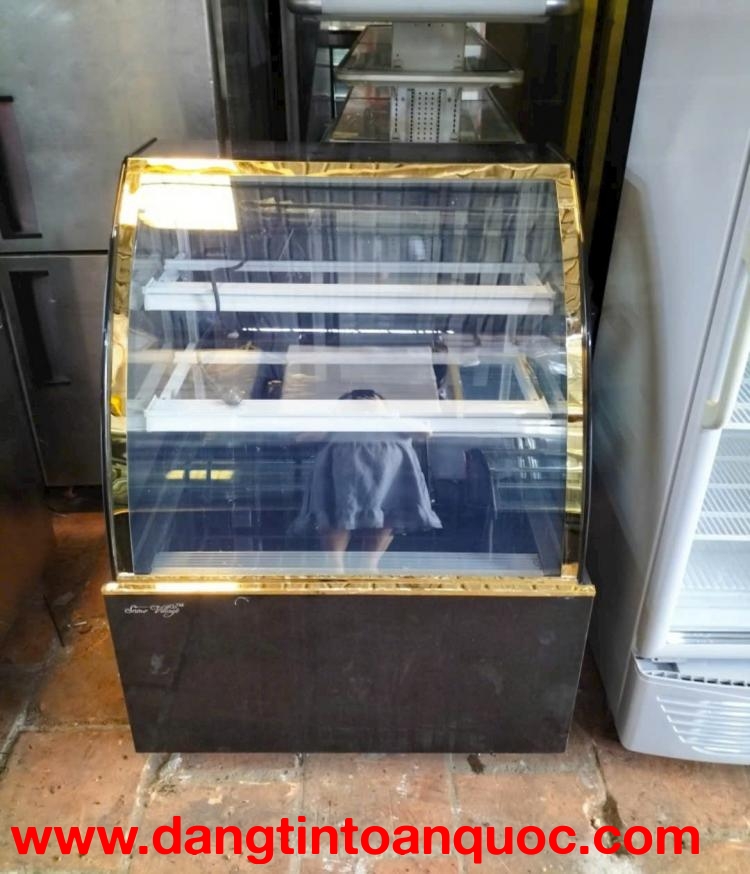 tủ trưng bày bánh kem, bánh ngọt kính cong hiệu snow village dài 90