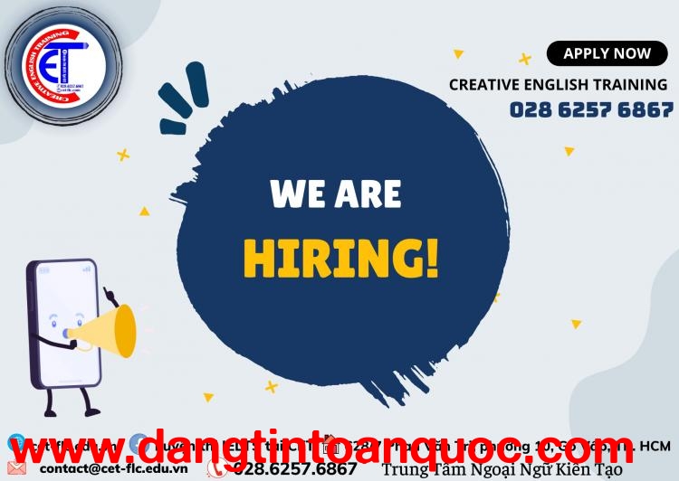 Tuyển dụng giáo viên IELTS tại quận Gò Vấp và Tân Phú